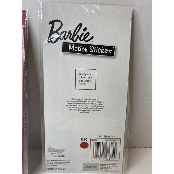 Sandylion Barbie Motion 8 Stickers & 1 Card (Pack of 2) - Picture 5 of 5